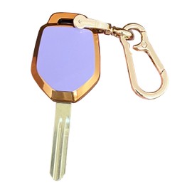 QIXIUBIA for Subaru Key Fob Cover Smart Key Shell with Gold Keychain Fit for Subaru Impreza Legacy Outback (Purple)