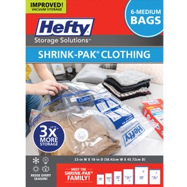 Hefty SHRINK-PAK - 6 bolsas medianas