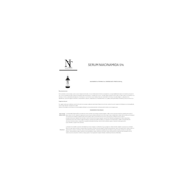 Serum Niacinamida (Vitamina B 3) 5%