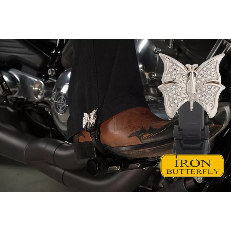 Biker Boot Straps 4" Iron Butterfly Biker Boot Straps