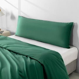 2 Pack Body Pillowcase 20 x 48 Inches Soft Comfortable Not Shrink Microfiber Body Pillow Cover, Dark Green Body Pillow Cover with Hidden Zipper Closure