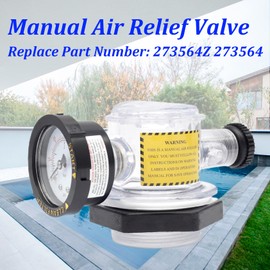 273564Z Manual Air Relief Valve, Compatible with pen.tair Triton II, Triton C-3, TR100C and TR140C Pool Spa Sand Filters, Replace Part # 273564Z