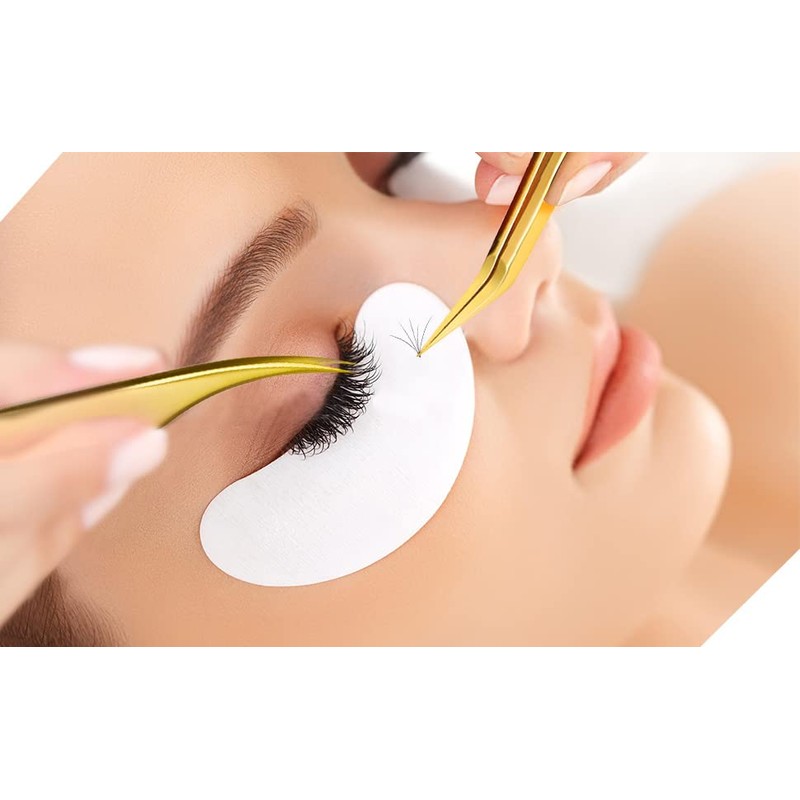 Wishbeauty Lash Tweezers for Eyelash Extensions, Professional Tweezers, Stainless Steel