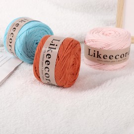 Likeecords - Cordón de macramé 100% algodón de 1,5 mm x 656 yardas (600 m) 1,5 m de hilo de macramé de ganchillo para manualidades y tejer decoración del hogar (rojo vino)