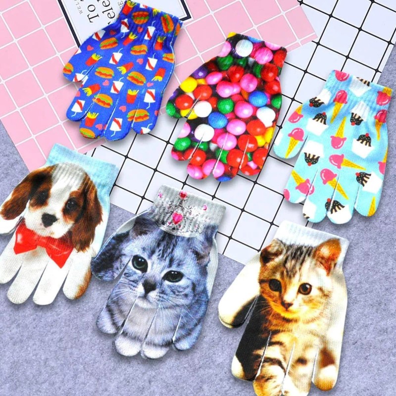Veraly Guantes Infantiles Animales Figuras 3d Invierno Calientes Fu