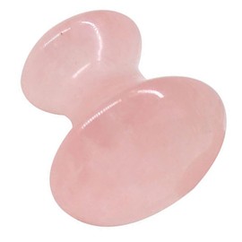 Beavorty Ergonomic Mini Crystal Gua Sha Stone for Face Massage Jade Beauty Device for Wrinkle Reduction and Eye Cream Care