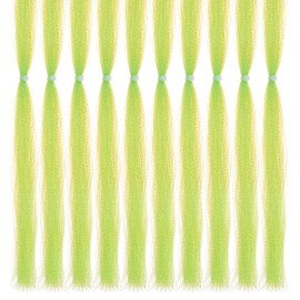 PATIKIL Crystal Flash Fly Fishing Line, 10 Pack Sparkle Fly Tying Material Kit Holographic Dry Flies Thread Supplies for Making Fishing Hook Lure Flies, Green