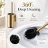 Gold Wall-Mounted Toilet Brush Set – No-Drill Stainless Steel Bathroom
