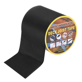 HARFINGTON Joist Tape for Decking 6" W x 50' L Weather-Resistant Butyl Joist Tape Flashing Joists Tape for Wood Decks and Beams Roof, Black