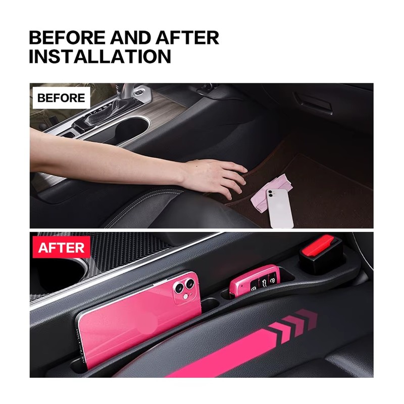 Car Seat Gap Filler Organizer 2 Pack, Universal Seat Crevice