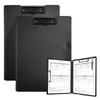 Pack of 2 A4 Clipboard, Clipboard Folder with 2 Clips,