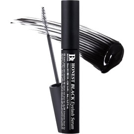 Suero para pestañas Honest Black: suero para el crecimiento de pestañas para lograr pestañas más gruesas y tupidas: crea un look de maquillaje con tinte negro, 0,27 fl. oz