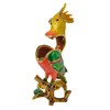 FJ FENGZHIJIE Trinket Box Hinged Parrot Bird Figurine Golden Crystal