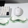 Clear Gel Mouse Wrist Rest, Green Cool Soft Ergonomic Wrist