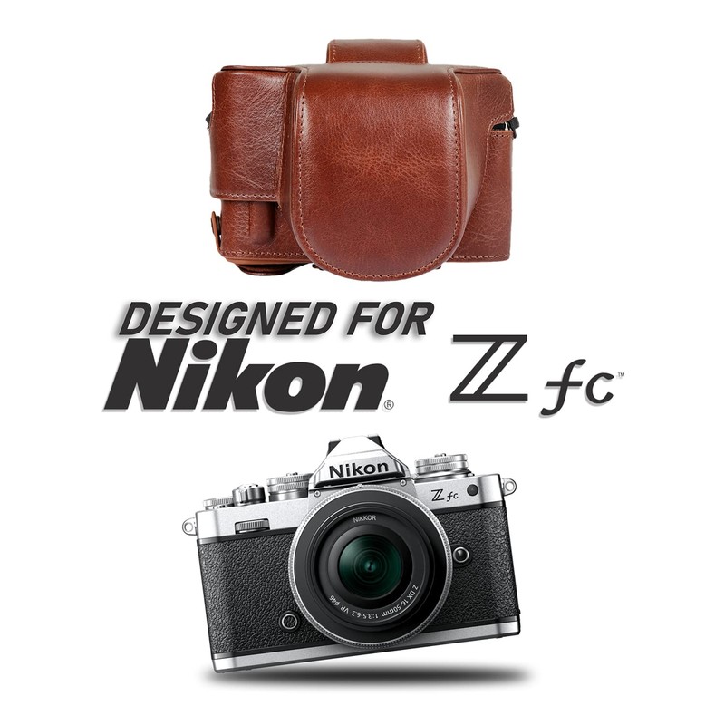 MegaGear Ever Ready Genuine Leather Camera Case Compatible with Nikon