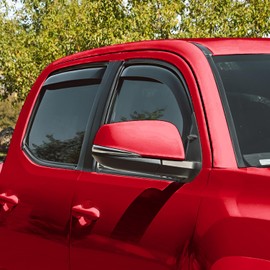 Voron Glass in-Channel Extra Durable Rain Guards for Toyota Tacoma 2016-2023 Double Cab, Window Deflectors, Vent Window Visors, 4 Pieces - 200839