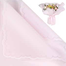 FUHITIM 20 Sheets Flower Wrapping Paper - Waterproof Floral Bouquet Wrapping Paper, Florist Supplies Packaging Paper for Wedding Birthday Gift DIY Crafts (Pink)