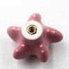 White Drawer Knob Ceramic Cabinet Knobs Kids Room Handle Pull