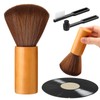 Ziliny 3 Pcs Vinyl Record Cleaning Brush Wooden Anti Static