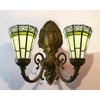 HUIMEIJU Tiffany lampshade replacement. (Off-white) Replacement of fan lamp cover,