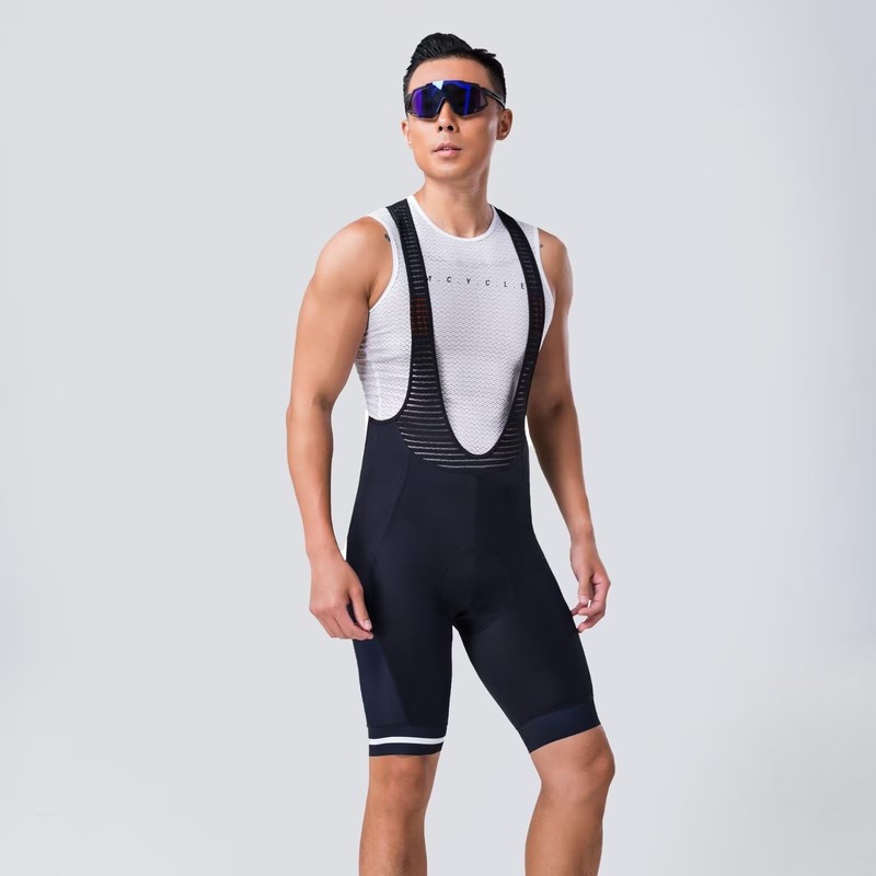 Morethan BVP-013 Men's Bib Pants, Half Length, Back Pockets, Side