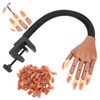Flexible Movable False Fake Hands Nail Art Manicure Practice Hand