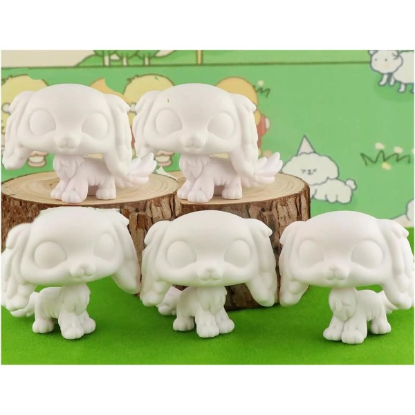 Mini toy 5pcs Custom White Base,Blank Molds Art Paint for
