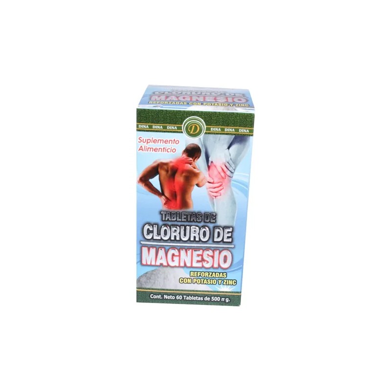 Cloruro De Magnesio 60 Tabletas Dina Pack 3