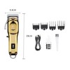 Kemei Golden Cordless Professional Hair Clippers Hair Trimmer For Men
