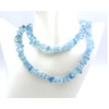 Natural Stone Necklace | Aquamarine Gravel Necklace | Power Stone
