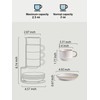 Gomakren 2.5 Ounce Espresso Cups Set of 4, Small Stackable