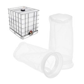 PATIKIL 4" IBC Lid Filter 2 Pack 210mm Long Washable Nylon Fine Mesh Filter IBC Tank Container Accessories for Rainwater Tank Rain Tank Ton Barrel Cover