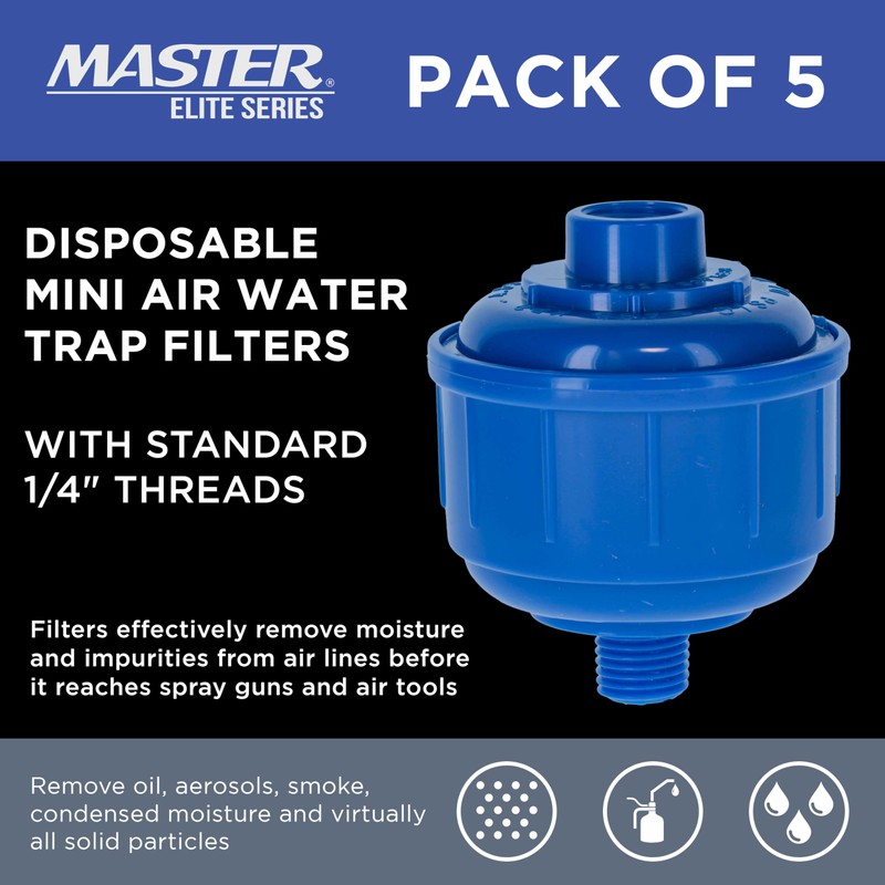 Master Elite Pack of 5 Disposable Mini Air Water Trap