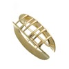 VINGTAINE H7581-G- Oval Metal Hair Claw Hollow Out Hair Clip,
