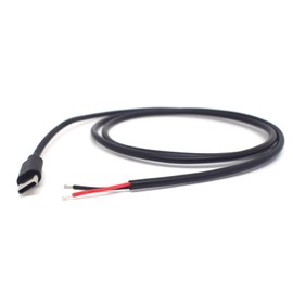 EAHOSUCC 1M/3.3FT 22AWG USB Type C Male Pigtail,5V 3A USB C to 2 Pin Bare Wire Open End Cable Cord DIY for USB C Equipment Installed(Red & Black 2 Wire)