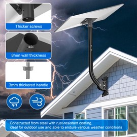 ZKOJOY Starlink Gen 3 Wall Mount, Adjustable Starlink Mounting Kit Gen 3, Starlink V3 Pole Mount, Starlink Gen 3 Pipe Adapter for Roof Eave RVs