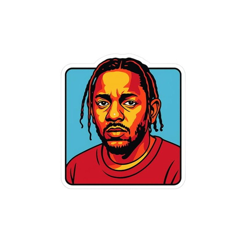 Kendrick Lamar Pop Art Sticker (2.75" x 3")