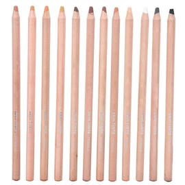 Tiiyee 12Pcs Pastel Pencils, Wooden Rod Art Oil Colouring Pencils Skin and Hair Tone Sketch Set Painting Tool for Illustration Tinting Sketching Home Office School Drawing