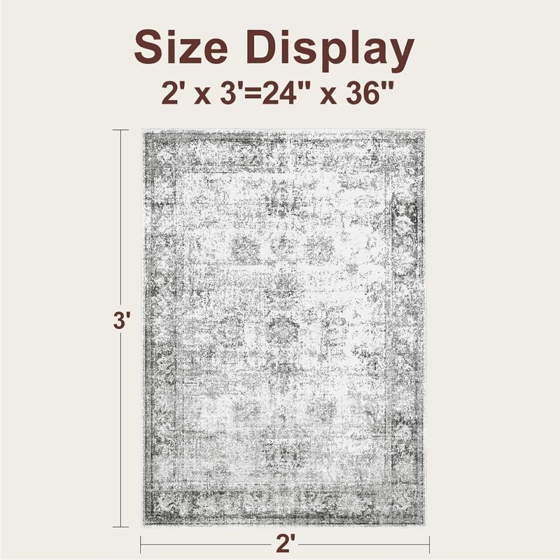 Small Area Rug 2x3 Ft Door Mat Machine Washable Kitchen