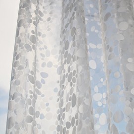 Eforcurtain Small 36 by 72-inch Cobblestone Waterproof Shower Curtain Liner Plastic EVA Semi-Transparent Bath Stall Curtain Used as Stand Alone or Liner