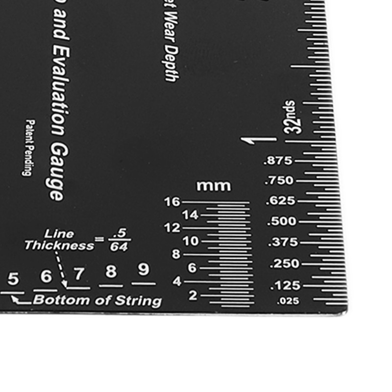 String Action Ruler Stainless Steel Guitar Fret Ruler String Height