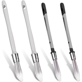 4PCS Paint Brushes for Walls, 0.45/0.6 Inch Trim Paint Brush Edge Painting Tool, Small Painting Brush for Baseboards, House Wall Corners, Touch up Paints