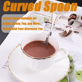 Honey Spoon Stainless Steel and Jam Spoon, 6-Piece Mixing Spoon Set, High-Quality Honey/Jam Spoon Set, Dessert Spoon, Hanging Jam Spoon, Honey Spoon with Spiral, Suitable for Jam, Yoghurt