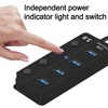 KLAQQED USB Hub 3.0, USB Splitter1 in 4 Out, USB