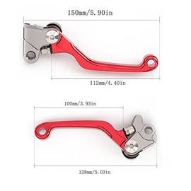 FXCNC CNC Aluminum Dirt Bike Pivot Brake Clutch Levers, Compatible with CRF250R, CRF450R, CRF450RX, CRF250RX