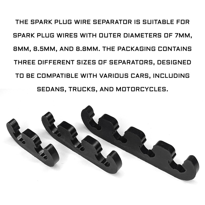 QKYS 6PCS Spark Plug Wire Separator Set, 7mm 8mm 8.5mm