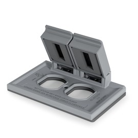 ELEGRP Horizontal Outdoor Cover for Duplex Receptacles, 2-Hole Weatherproof Wall Plate, Outdoor Electrical Outlet Cover, Standard Size 1-Gang 4.55” x 3.02”, Thermoplastic, 1 Pack, Grey