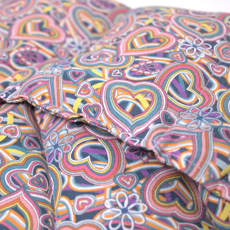 Linseed cushion 7-chamber with ribbon, 65 x 15 organic fabric