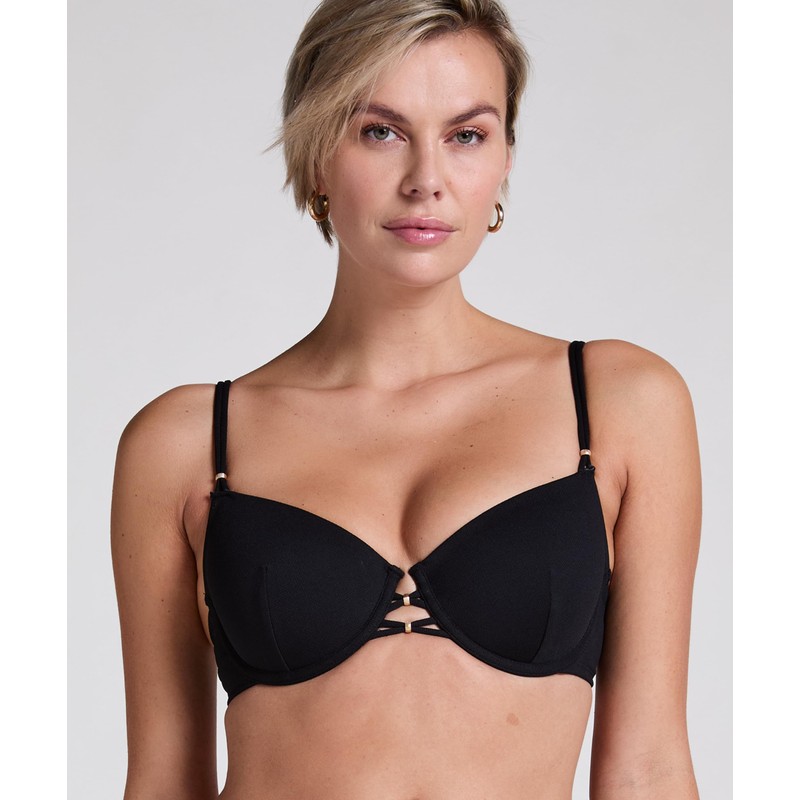 Hunkemöller Holbox Bikini Top, black, 75E