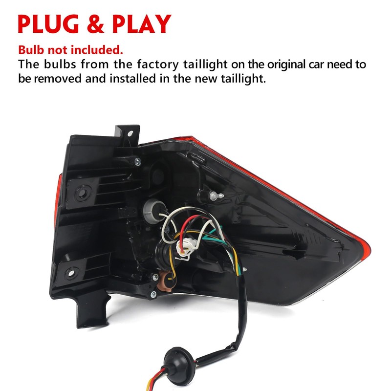 Huray Left Outer Tail Light for Nissan Rogue 2017-2019 Driver